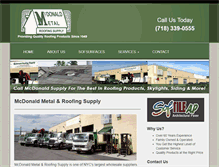 Tablet Screenshot of mcdonaldroofingsupply.com